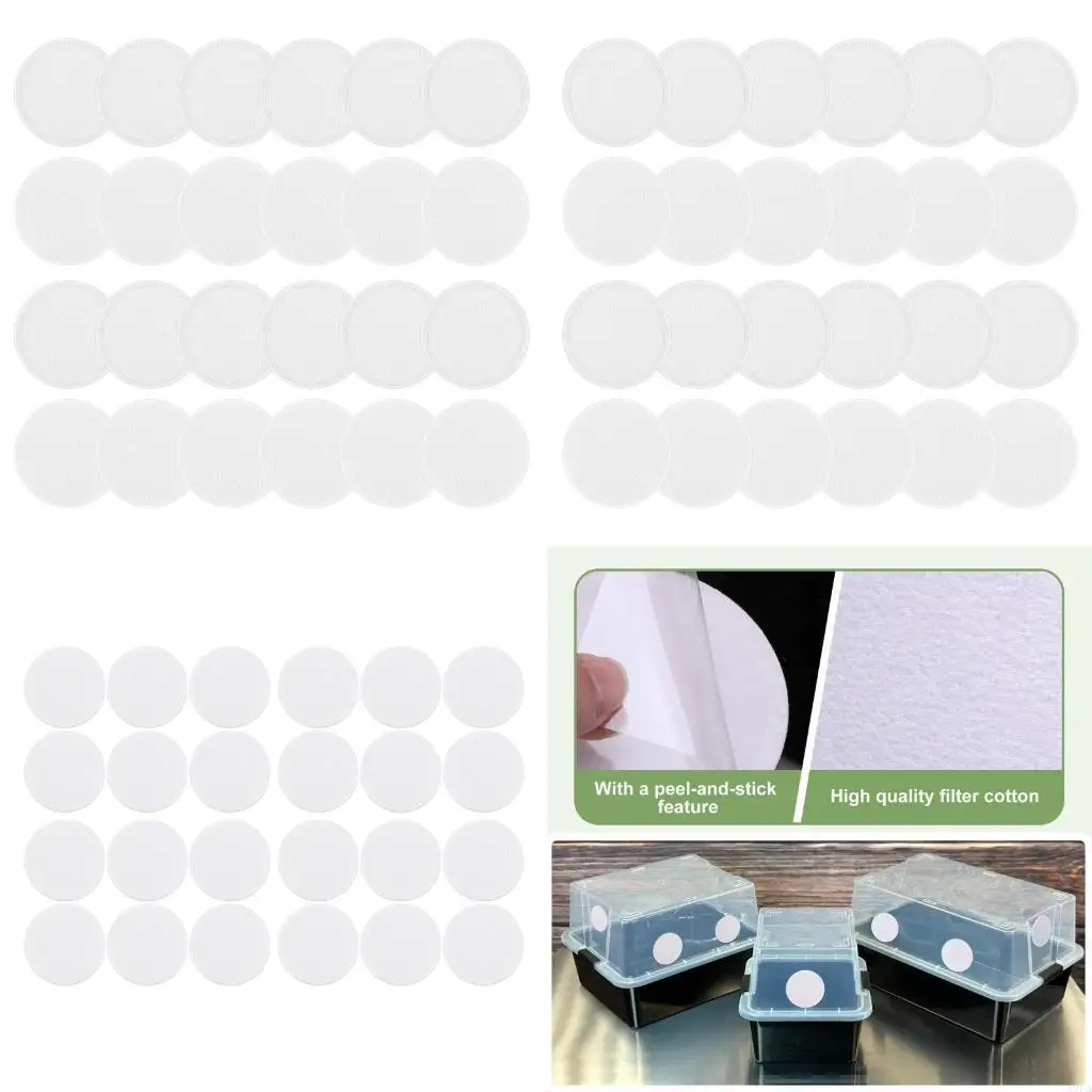 

X9FA 24PCS Auto Adhesive Filter Discs For Mushroom Cultivation Monotubs High