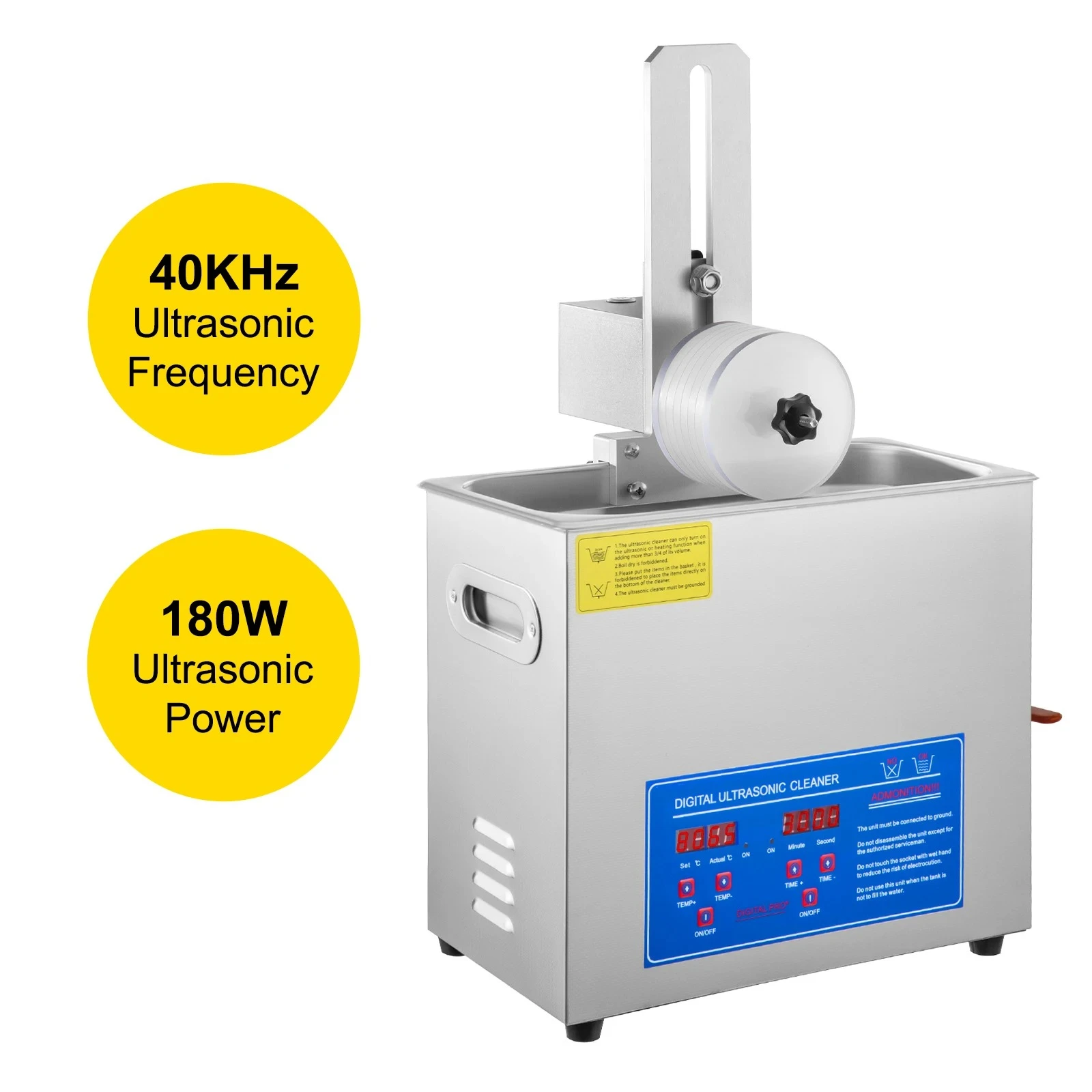 

Sihao 180W 6L Vinyl Record Ultrasonic Cleaner Knob Mechanical Controller with Bracket Set for Wash Contact Lenses Dental Jewelry
