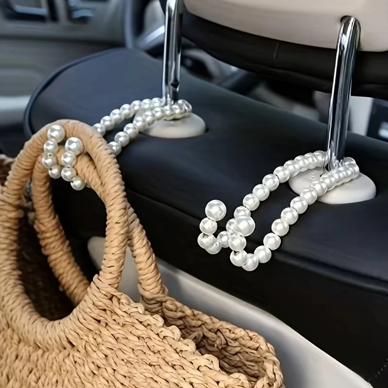 Gancho multifuncional para pendurar no encosto do banco do carro, com design elegante, organizador de assento automotivo, acessório de decoração inter