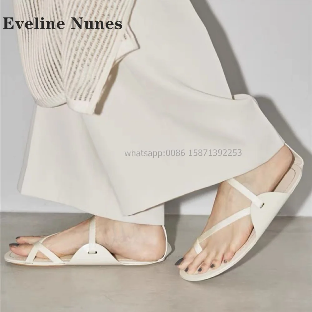 

Clip Toe Narrow Band Slides Solid Shallow Flat with Cover Heel Side Air Women Slippers Casual Sexy Fashion Shoes 2024 Summer