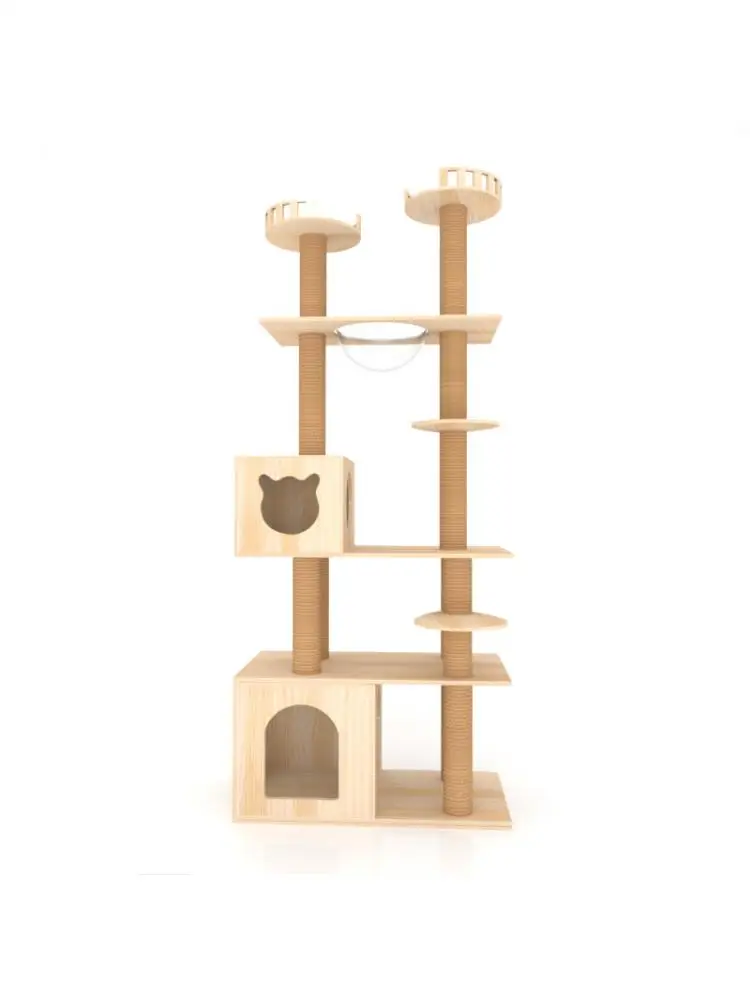 Solid Wood Multi-Layer Cat Climbing Frame, Cat Tower, Cat jumping Platform, 1 Pc