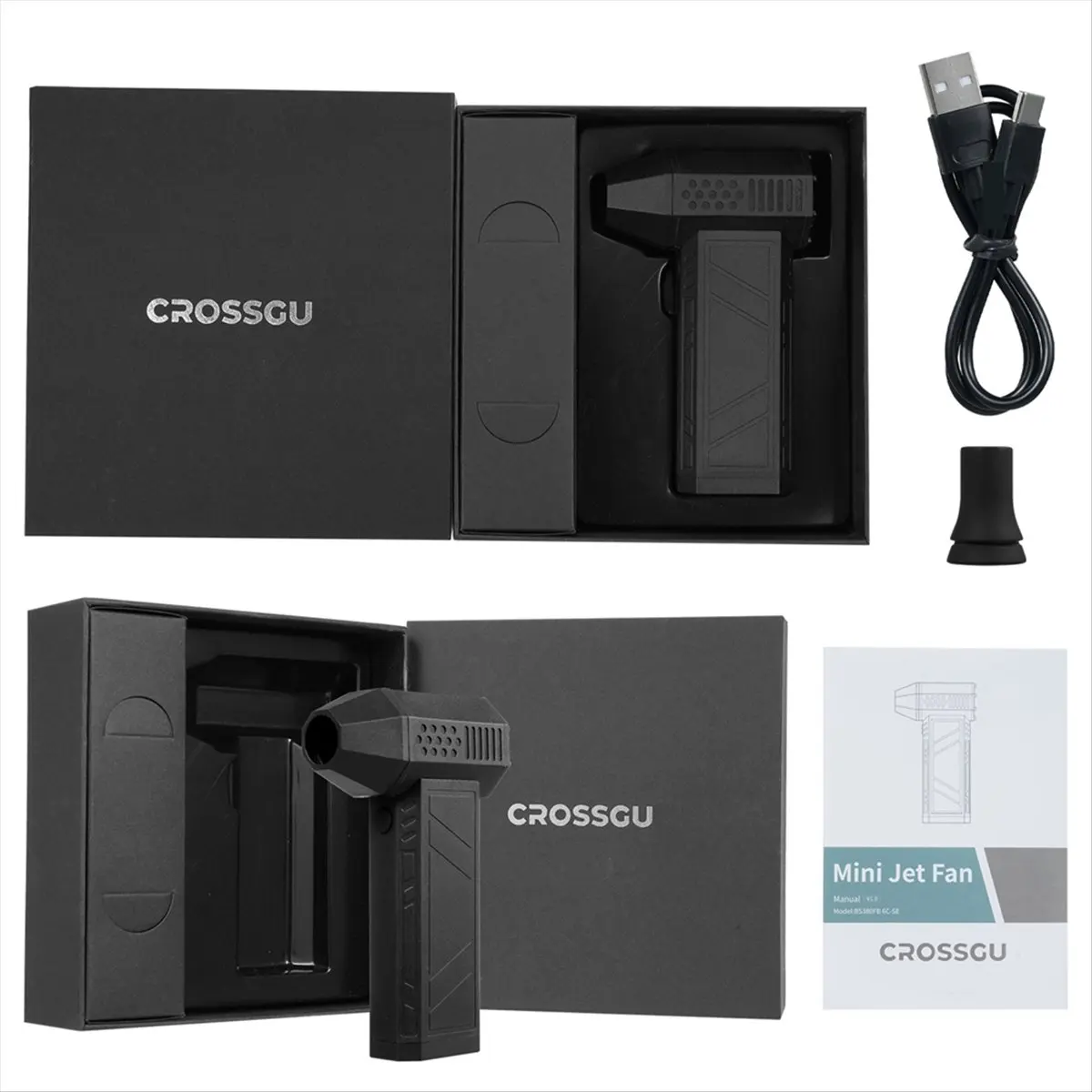 

Мощный портативный турбовентилятор Need For CROSSGUN с 4 скоростями, регулируемой скоростью вращения до 130000 об/мин и LED-подсветкой для чистки автомобиля