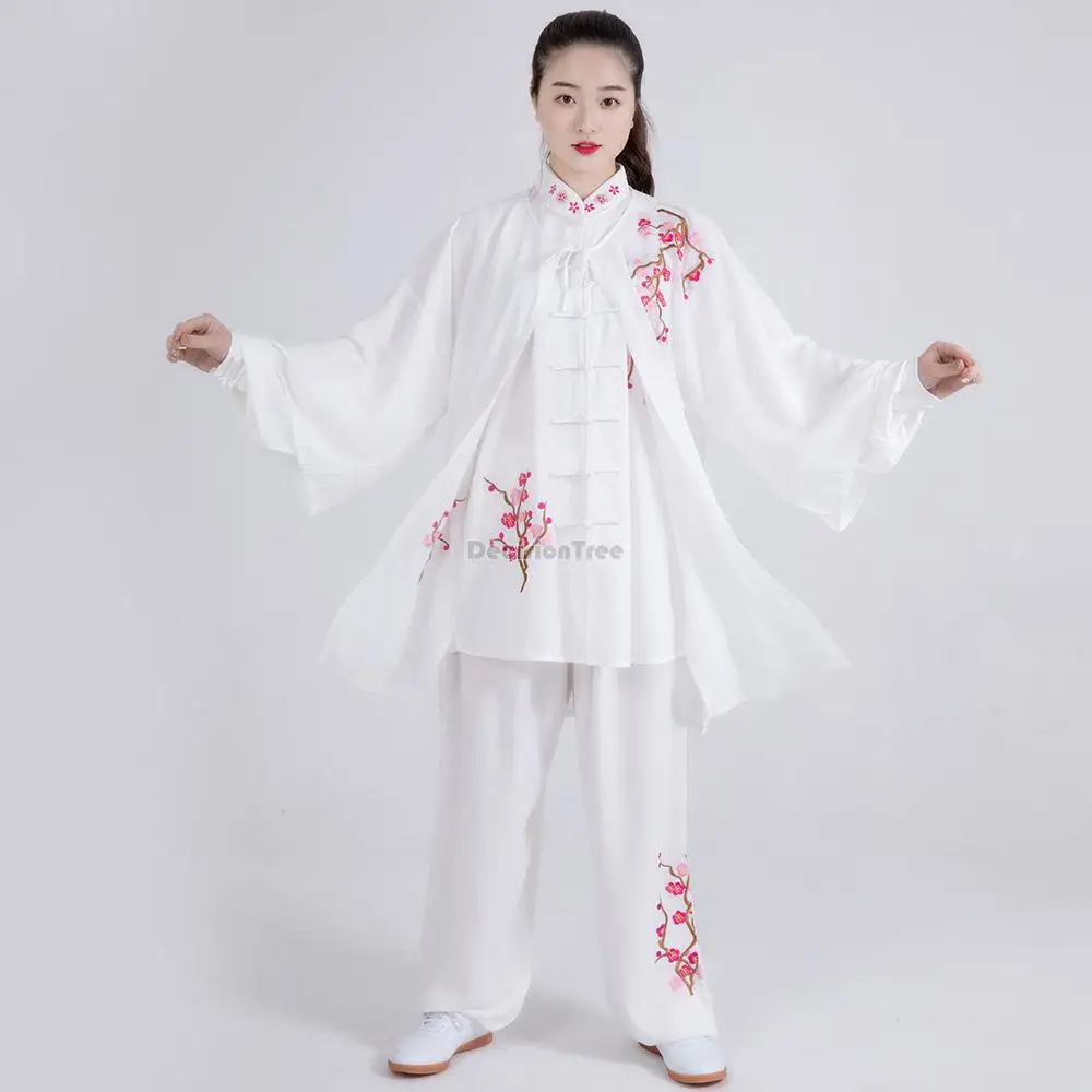 2023 spring and autumn tai chi tai chi training clothes men women new chinese embroidery martial arts performance clothes w53