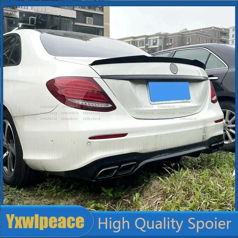 

For Mercedes Benz E-Class W213 2016-2022 E260 E300 E63S Sedan ABS Plastic Rear Trunk Lip Spoiler Body Kit Accessories