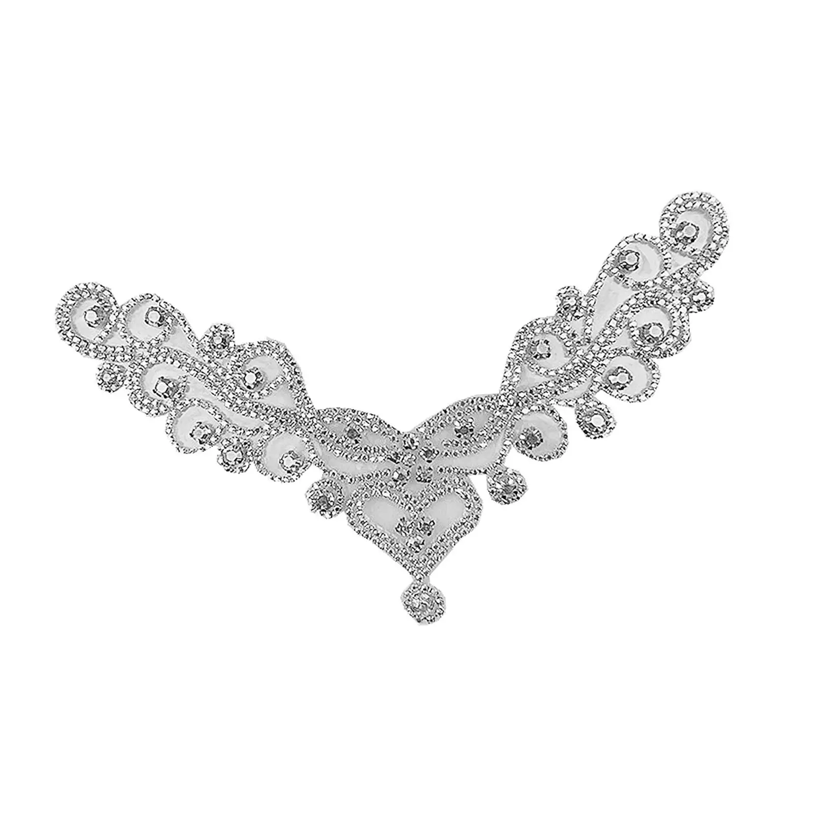 

Neckline Collar Applique Rhinestones Collar Patch Neckline Patch for Cloths Sew on Applique