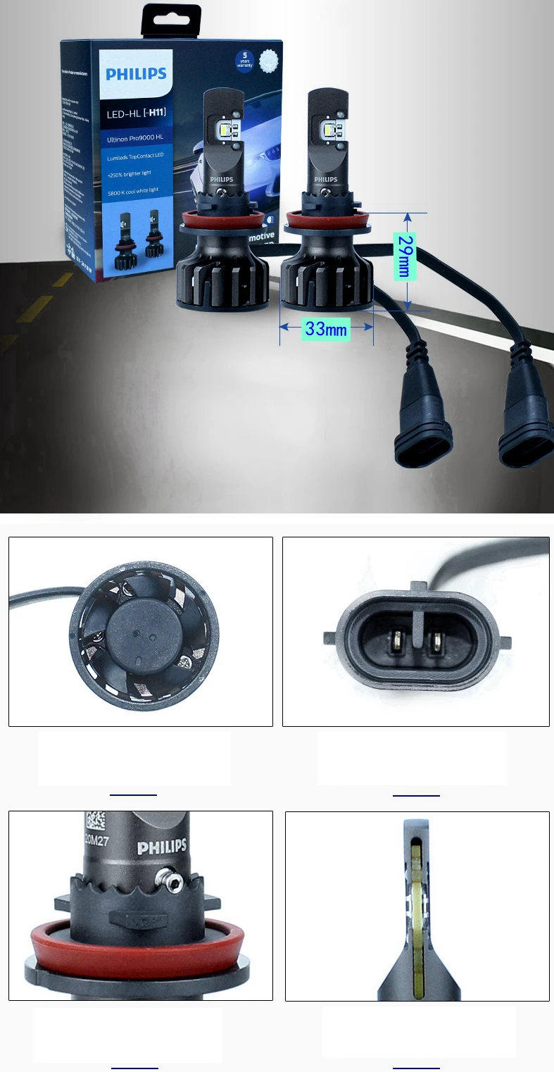 Philips Ultinon Pro9000 H1 H4 H7 LED H11 HB3 HB4 HIR2 Car