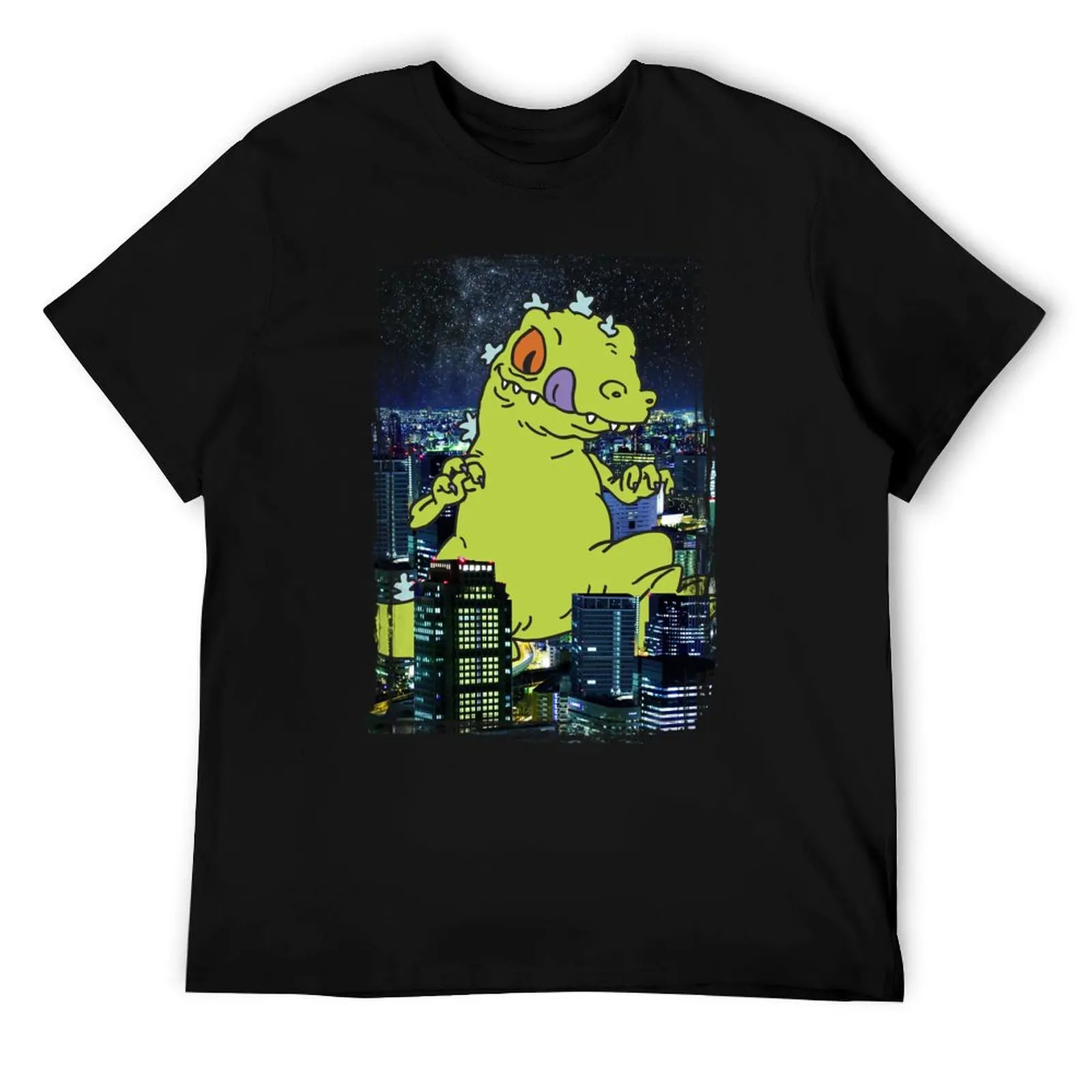 

Rugrats Reptar City Rampage Portrait T-Shirt man t shirt heavy cotton anime tshirt man t shirt cotton T-Shirt
