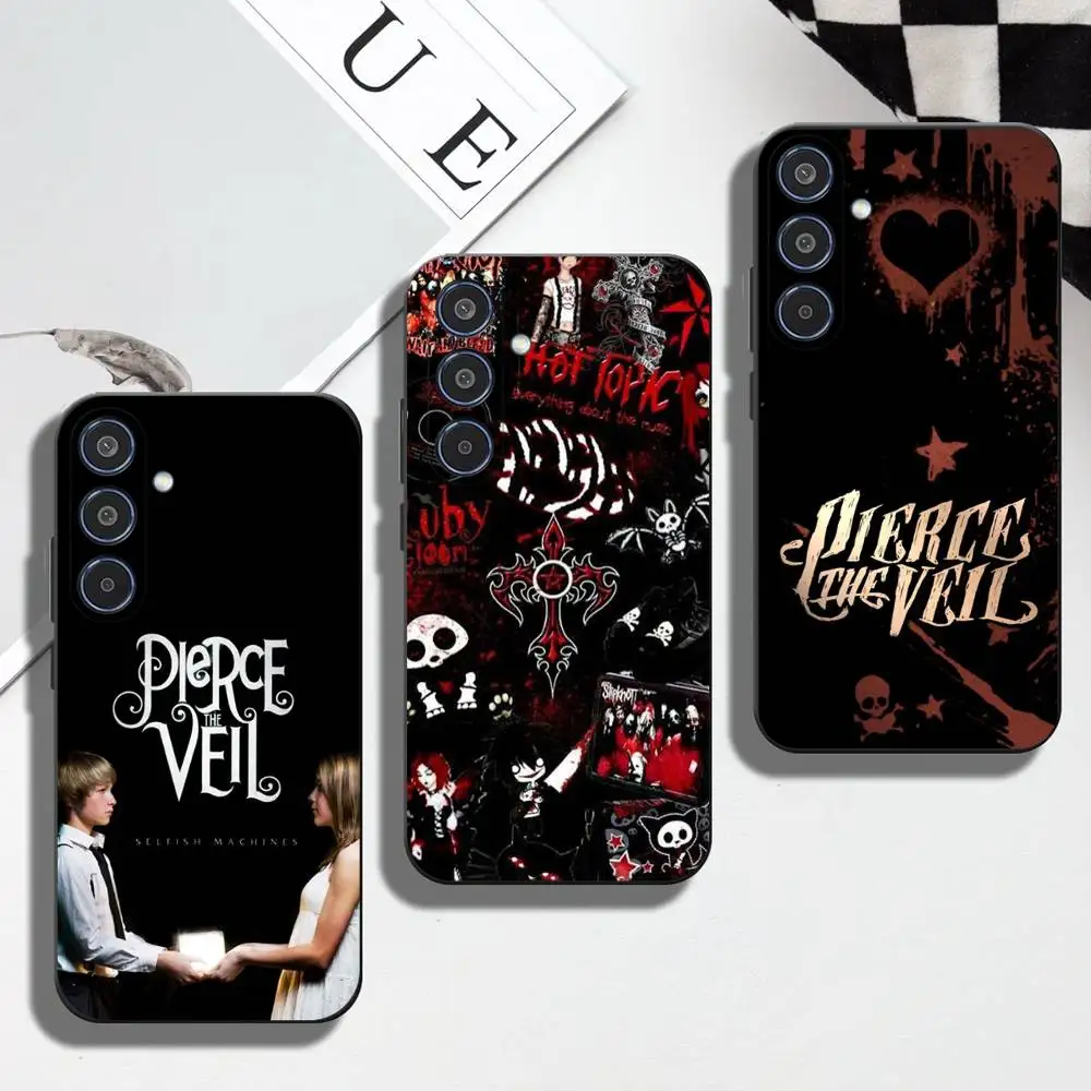 

P-Pierce The Veil PTV Phone Case For Samsung Galaxy A12 13 Note 10Pro 20Ultra A20 21 30 31 40 41 A71 72,Others Soft Black Cover