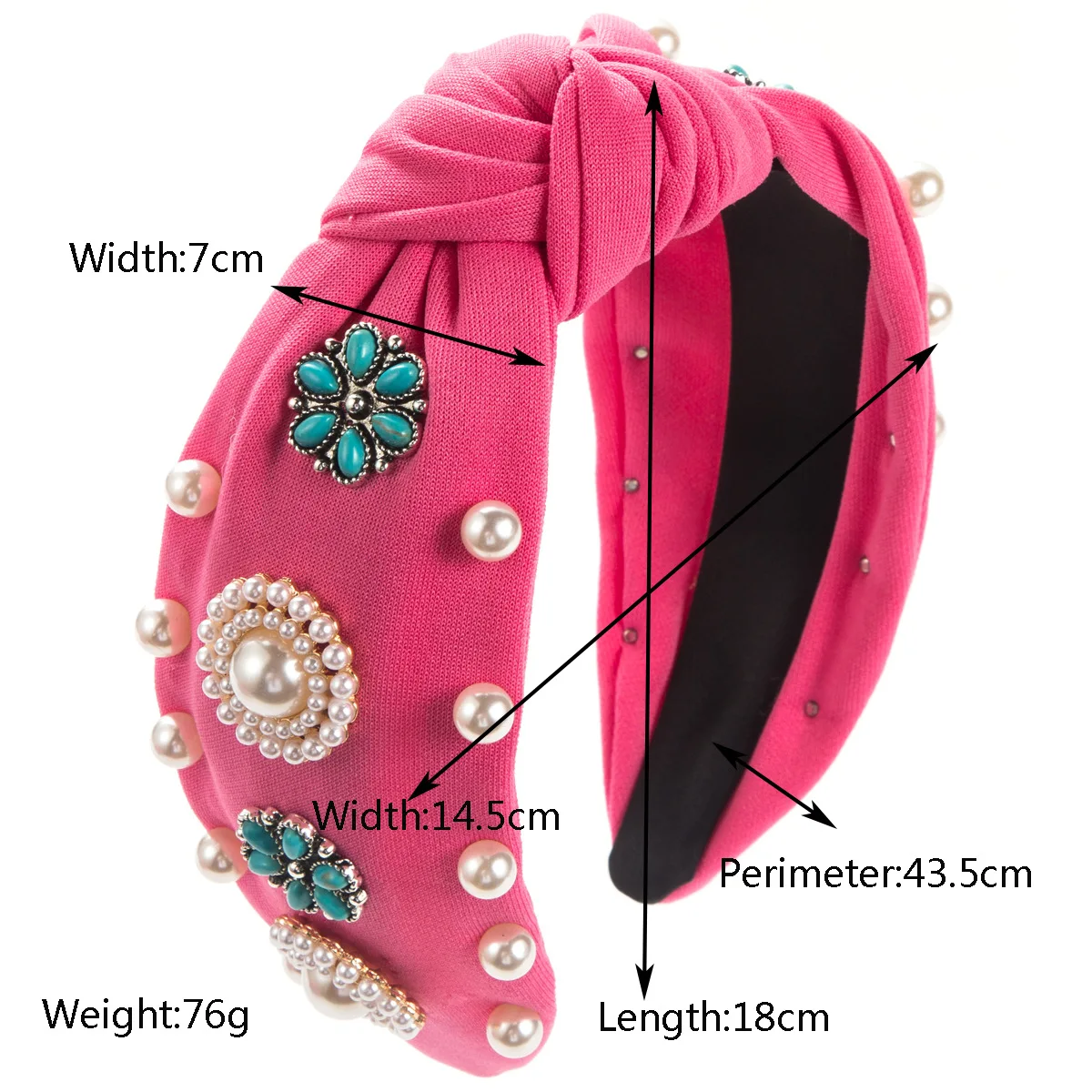 New fashion simple inlaid turquoise glass diamond headband femininity retro versatile multi-color hair accessories wholesale