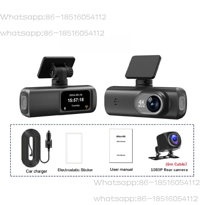 3.16Inch Dual Lens Car DVR FHD 1920*1080P Dash Camera Cabin Vehicle Video Dash Cam Drive Recorder Interior Mini Dvrs Black Box