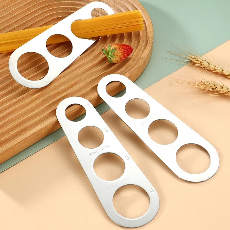 Stainless Steel Spaghetti Measurer Pasta Noodle Measure Cook Kitchen Cake Ruler Tapeline Free Measuring Kitchen Tools Gadgets