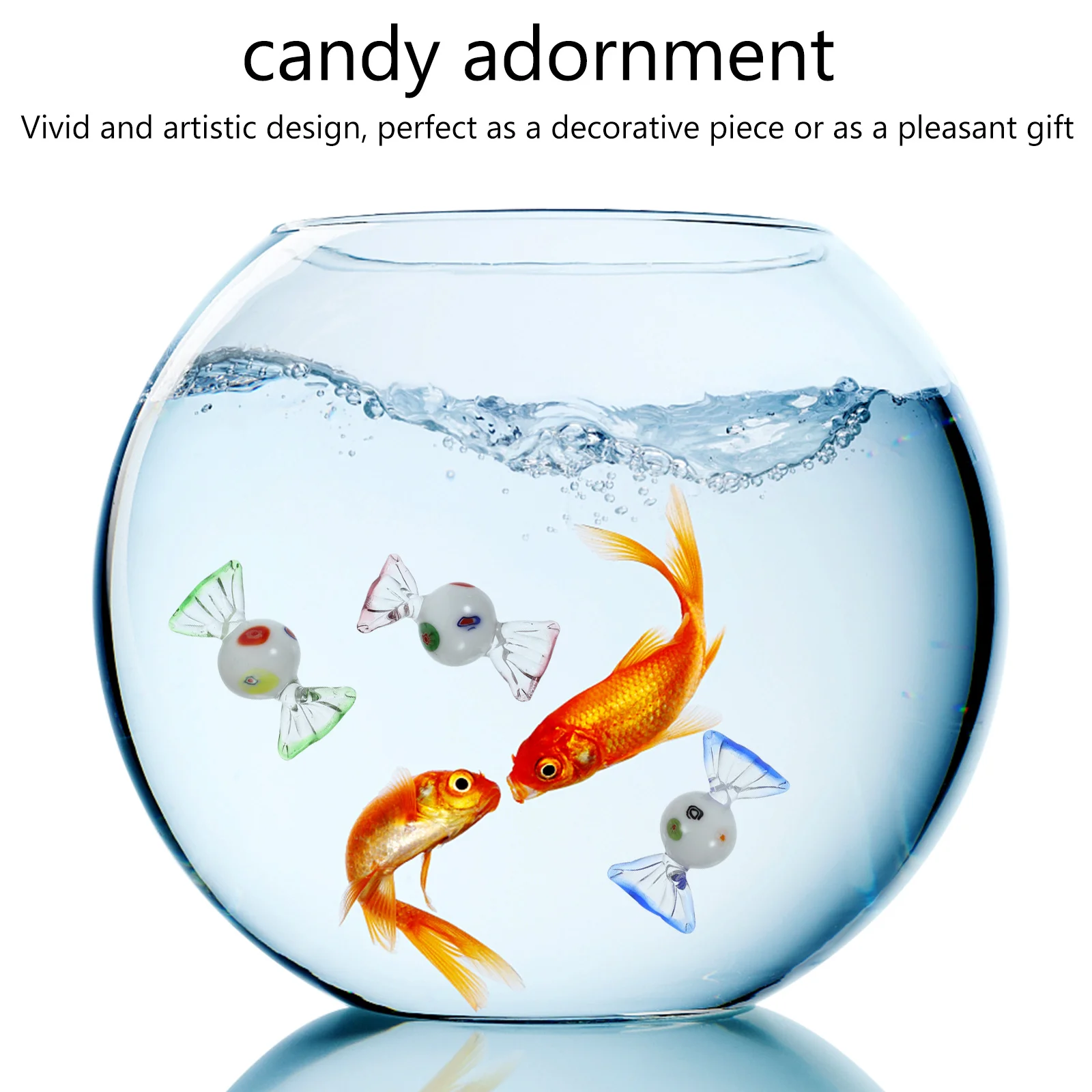 4 pezzi di decorazioni per la casa, caramelle in vetro vintage, dolci fatti a mano, ornamenti di Murano