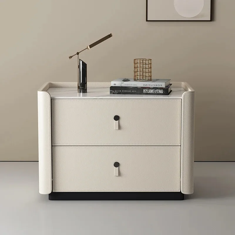 Mesita de noche de lujo con acento, cajón Simple moderno, decoración estética, mesita de noche segura, almacenamiento, muebles nórdicos de Criado Mudo para Hotel