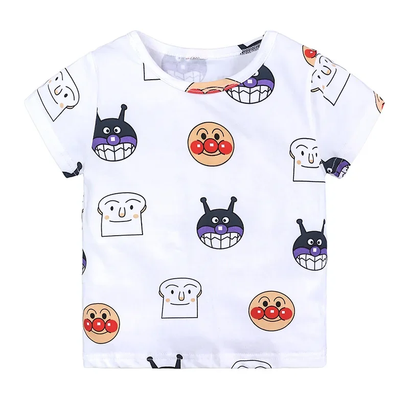 New Summer Kids T Shirt Children Cartoon Anpanman Baby Boy Girl T-Shirt Infant Cotton Clothes Toddler Top Tee Short Sleeve Shirt