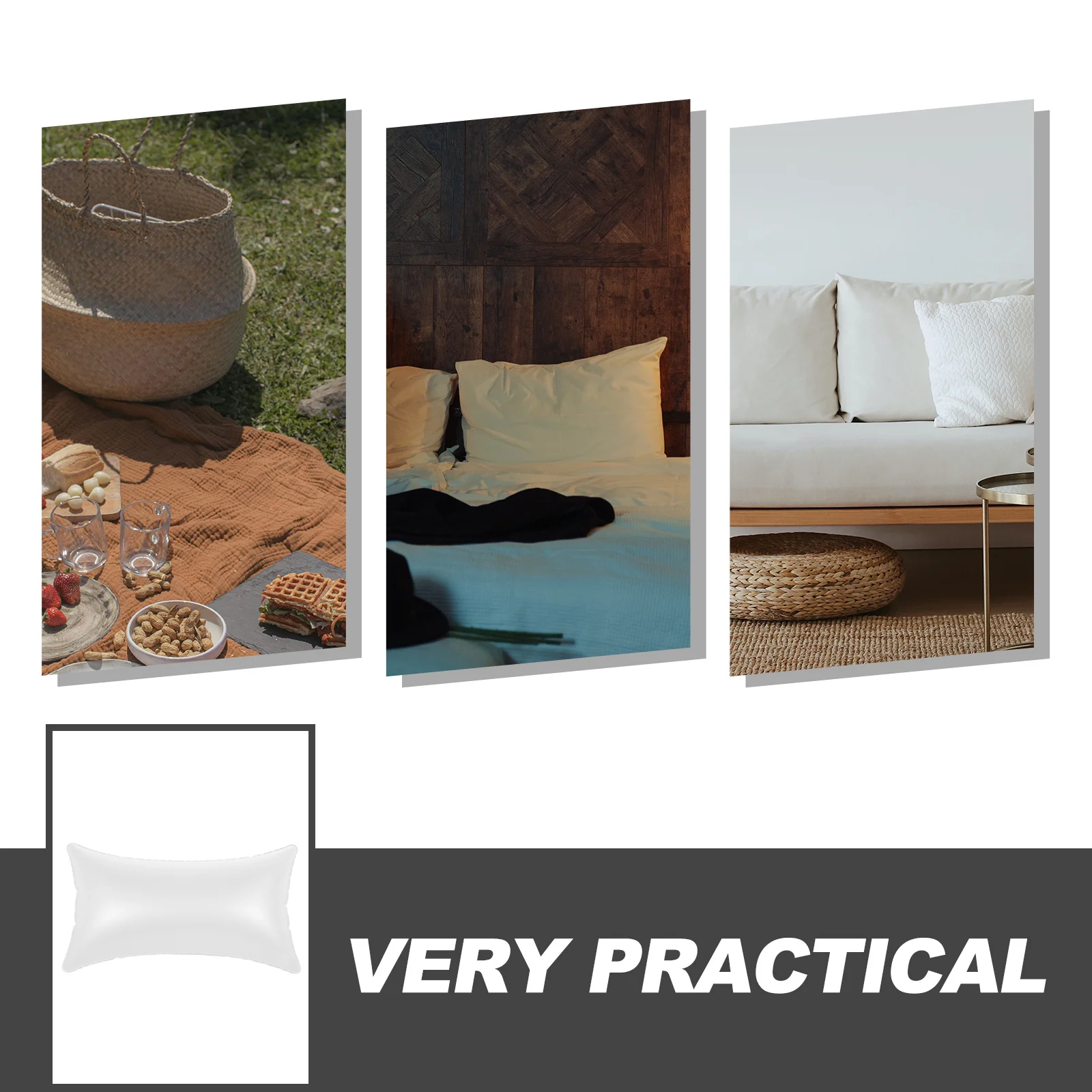 

Inflatable Pillow For Camping Travel Portable Lightweight Outdoor Sleeping Support Backrest Waist Pillow