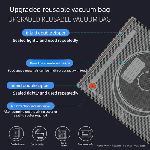 Imagen 2 del producto Bolsa de almacenamiento de filamento negro mejorada 3D, bolsa de vacío PLA ABS PETG, secadora, bolsas de sellado resistentes a la humedad, mantiene el filamento seco