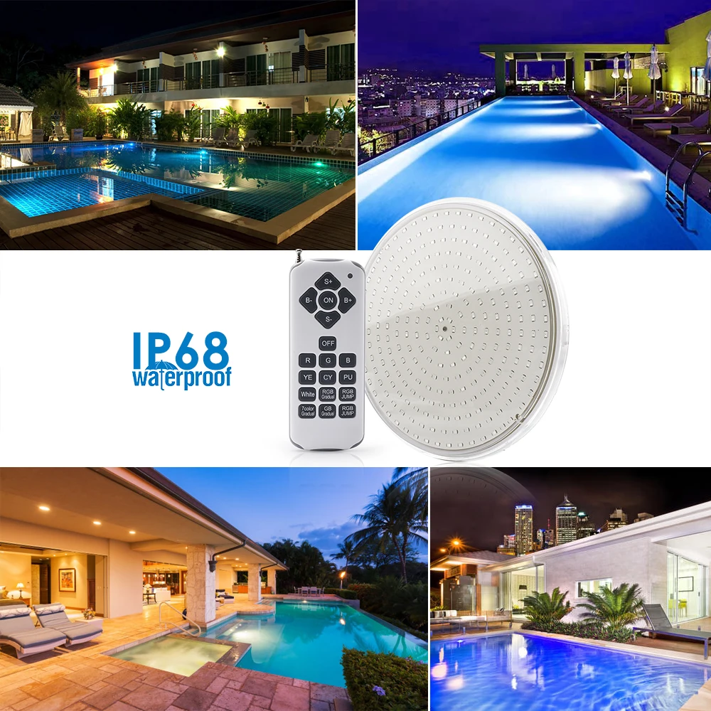 Imagem -06 - Lâmpada Impermeável para Piscina Led Rgb Par56 Luz Submersível Subaquática Luzes Lagoa e Piscina 12v Ip68 18 w 35w