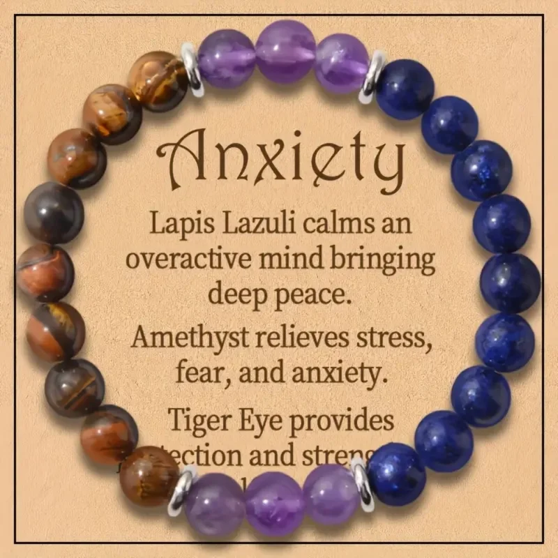 Casual Tiger eye natural stone Amethyst health Bracelet women men Lazurite beaded braclet Father's Day gift grandma grandfather 