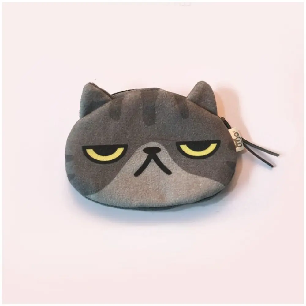 Sanitary Napkin Storage Bag Cat Expression Coin Purse Cute Pattern Cartoon Design Change Storage Bag Small Item Bag Outdoor