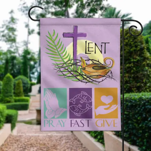 The Season Of Lent Flag, Happy Easter Day Flag, Lent Season Ash Wednesday Flag