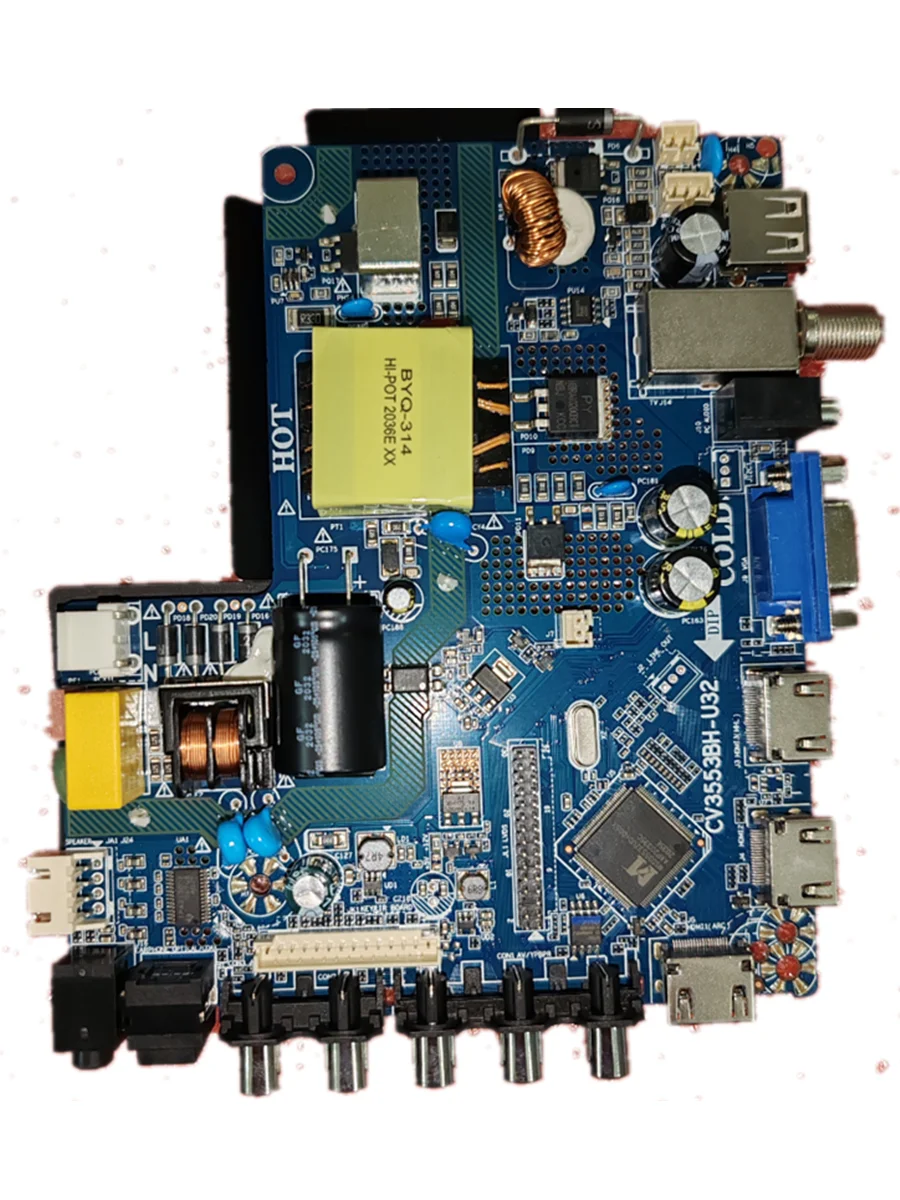 CV3553BH-U32   Three in one TV motherboard, tested well, physical photo taken for  36v 500ma