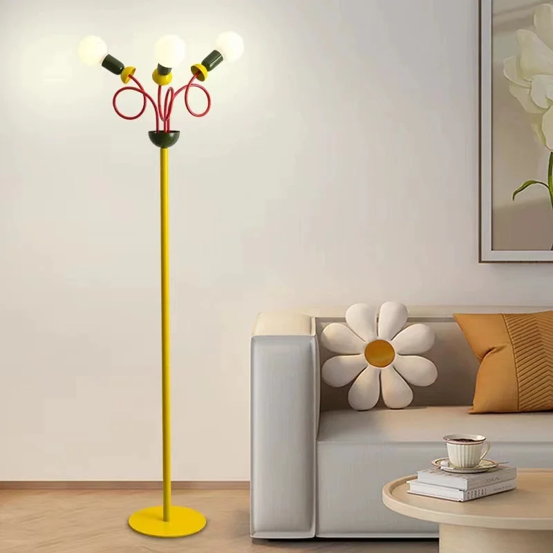 LED Home Decoration Standing Light Morden Vintage Living Room Color Floor Lamp Bedroom Lamp Children's Room Cartoon Bedside Lamp