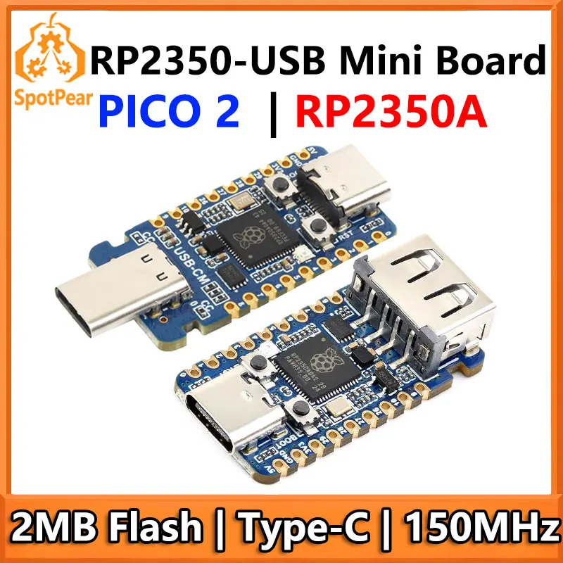 �y�Z�[�����zRaspberry pi pico 2�J���{�[�h,rp2350 usb a,waveshare RP2350-USB-A