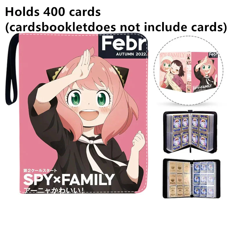 400pcs/900pcs Card Album Book Anime SPY×FAMILY Collection Card Zipper Game Cards Binder Holder Kids Gift Toy