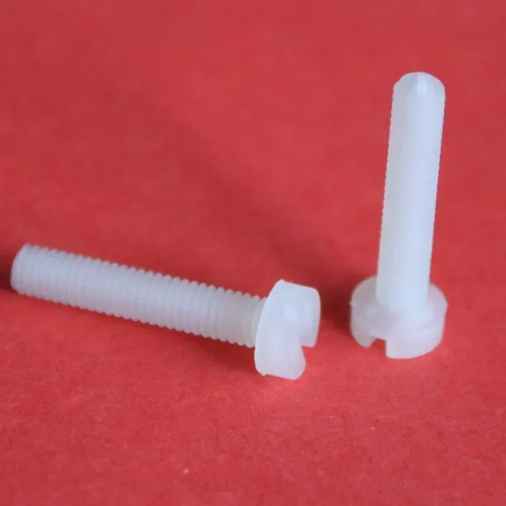 

FymzkzBI M8x12mm-55mm PVDF Corrosion-resistant and high-temperature resistant screw slotted cylindrical head plastic screw