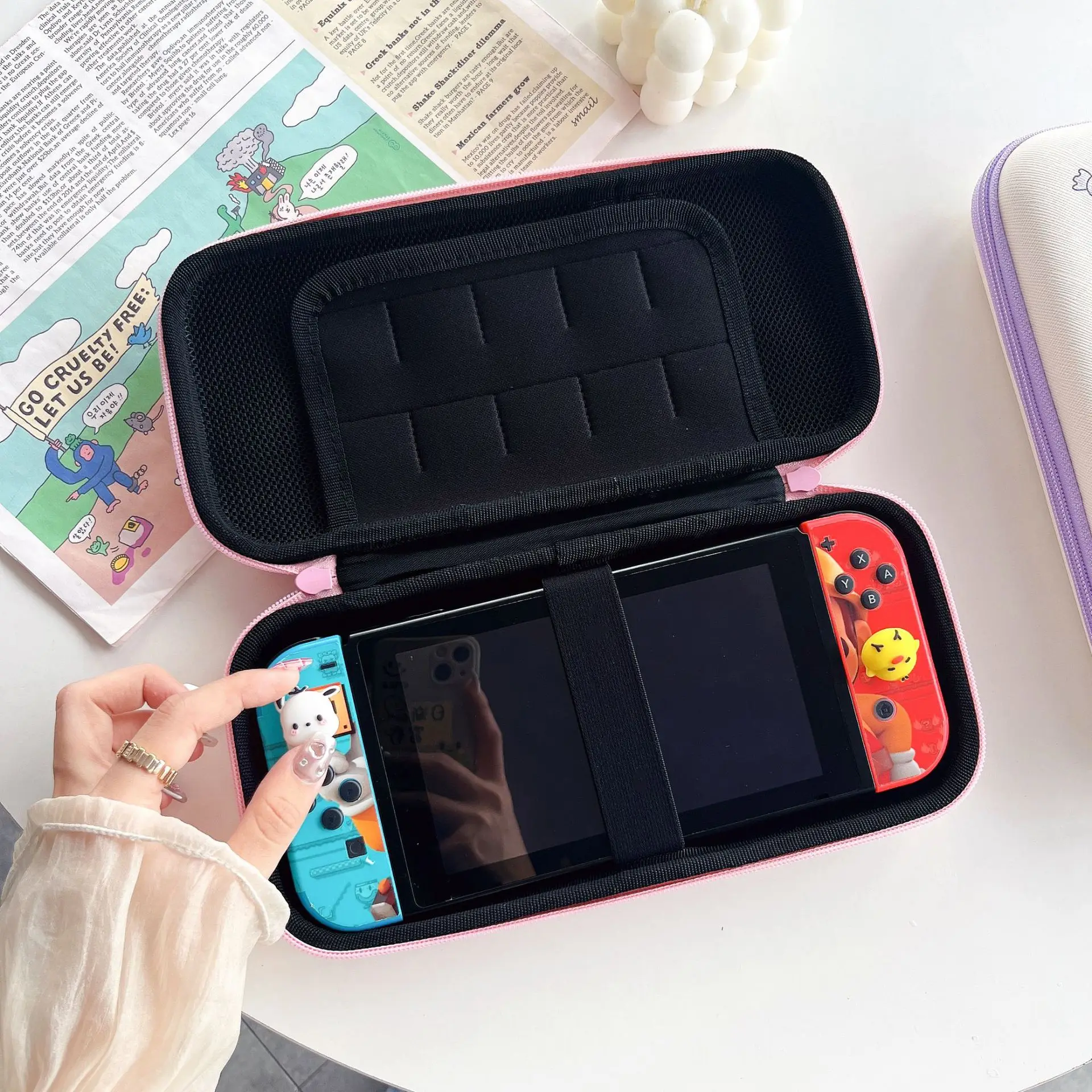 Sanrio Kulomi Nintendo Switch Oled Storage Bag Ns Protective Case Switch Protective Case Portable Game Console Storage Box