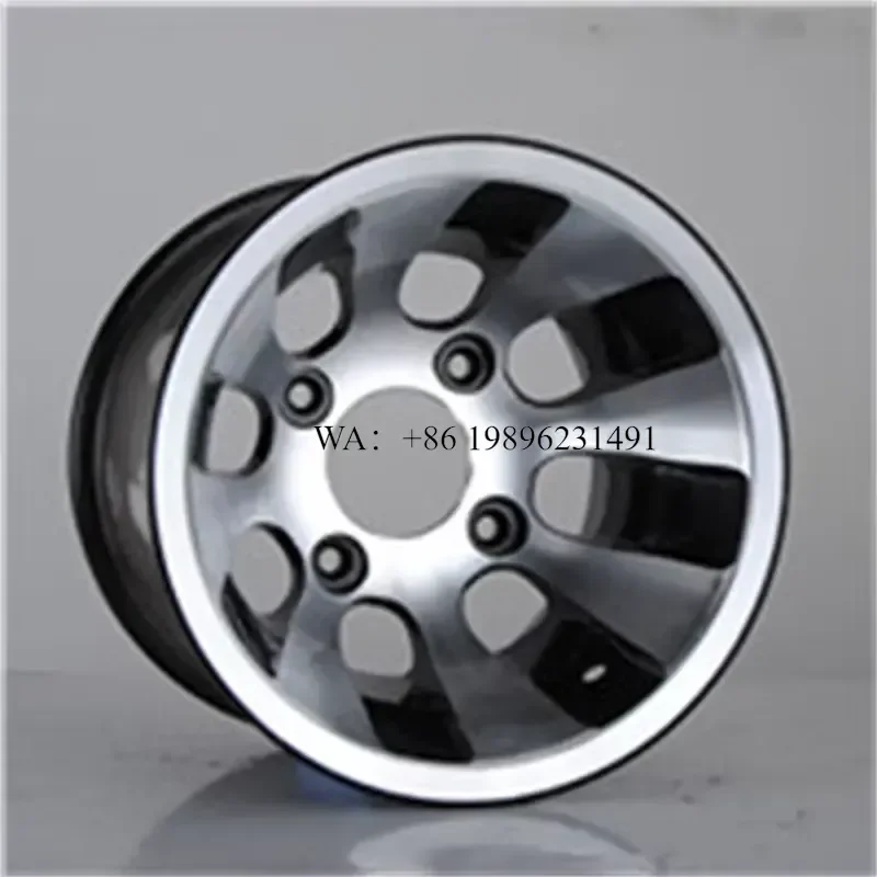 Wmwmnu for 12 Inch 14 Inch 12x7 14x7 Car Rims 4 Holes Matte Black Face ATV UTV Cart Alloy Wheels