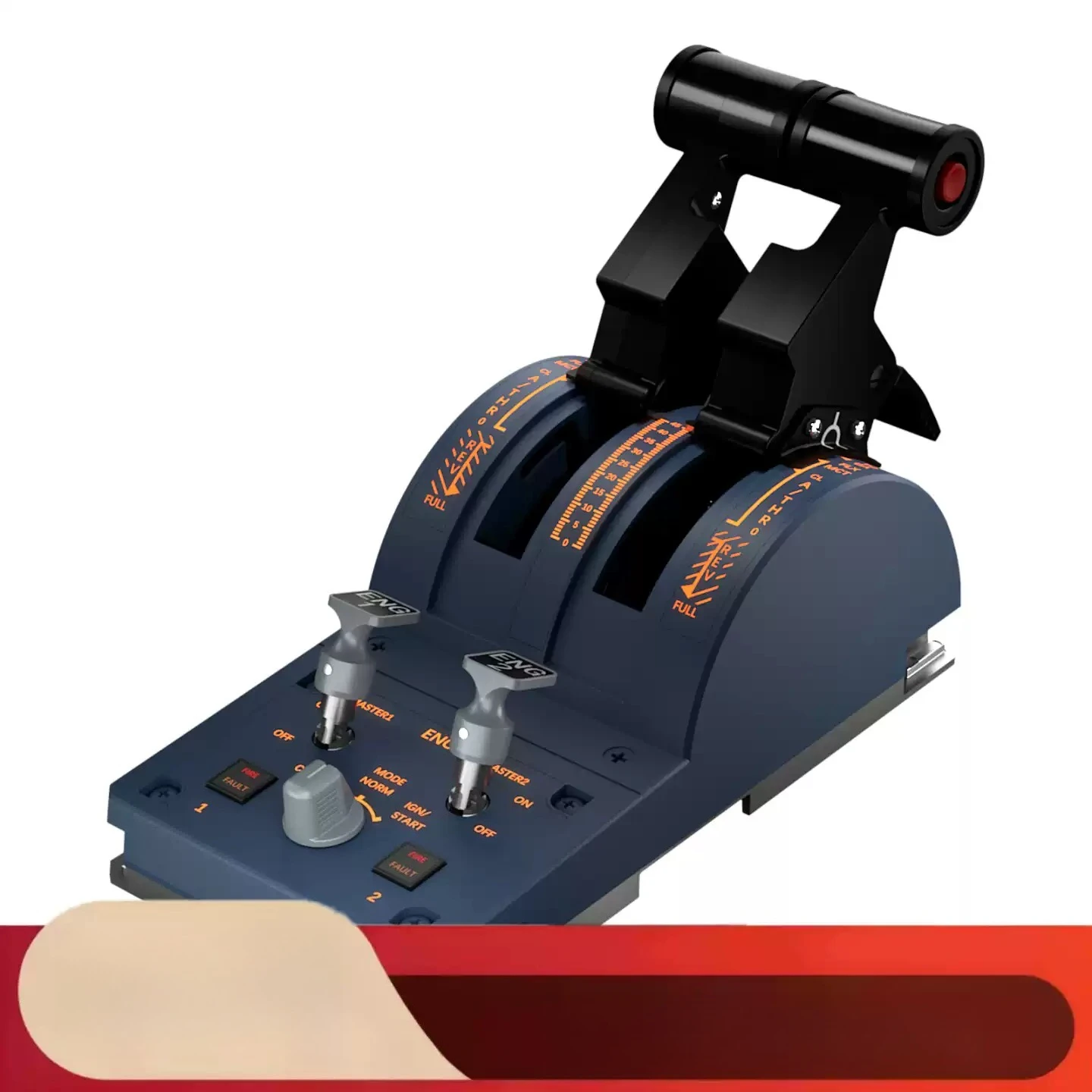 1PCS A320 Flight Simulator Throttle Quadrant Dual Engine Levers With Hall Sensor Detents Reverse Thrust For MSFS X-Plane P3D
