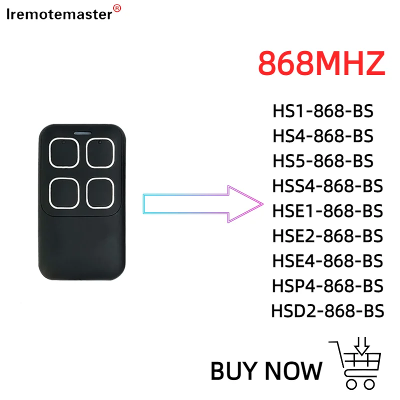 Compatible BiSecure HSE2 HSE4 868 BS Control remoto BS SERIES 868MHz Abridores remotos para puertas de garaje