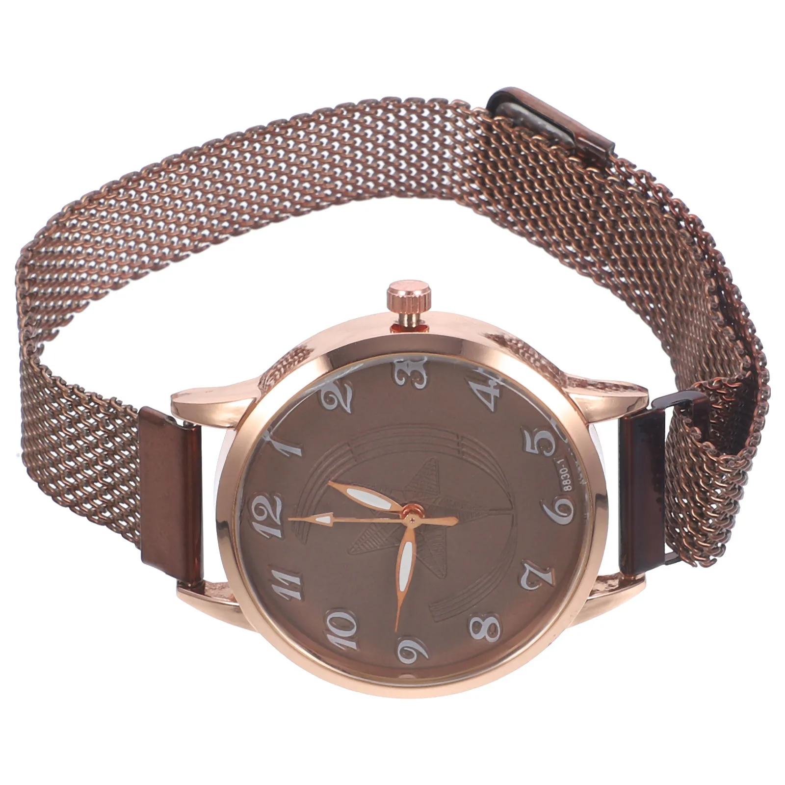 

Women -Pointed Star Design Strap Quartz Wristwatch For Lady Business Casual Thin Simple Fashionable Timepiece
