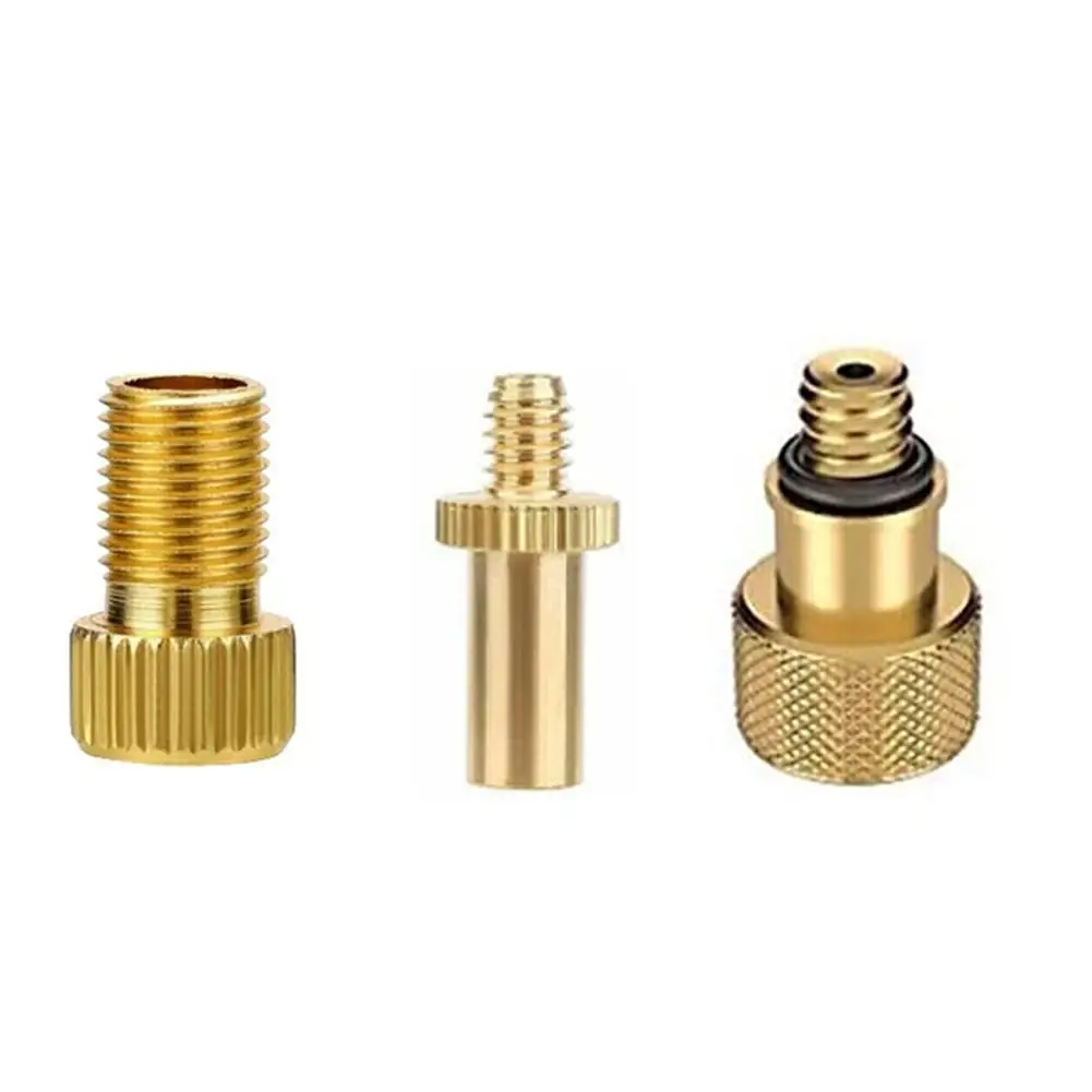Wheel Tire Transfer Valve Adapter 3Pcs/Set Bike Air Pump Valve Adapter French to American Convert Wheel Gas Nozzle Bicycle Valve