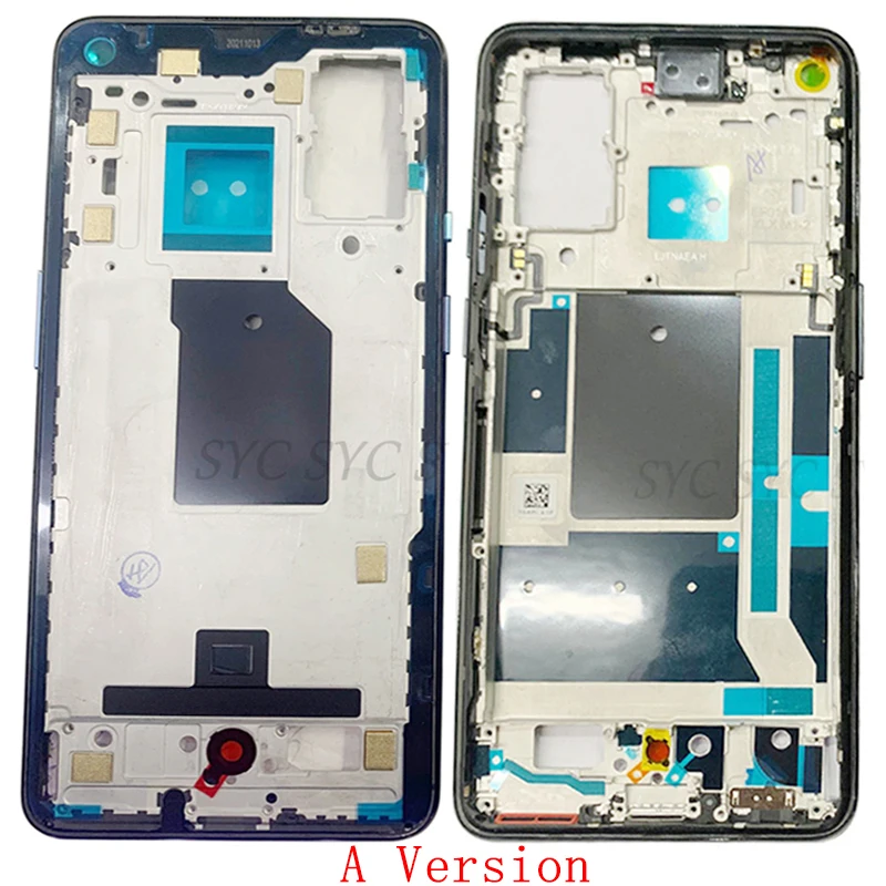 Carcasa de chasis central de Marco medio para teléfono OnePlus 9, piezas de reparación de Marco LCD de Metal