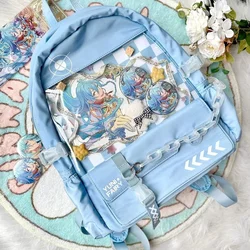 Richme Fashion New Women Ita Backpacks Large Capacity Subculture DIY Transparent Bolso Mujer Students Commute Laptop Bag Female