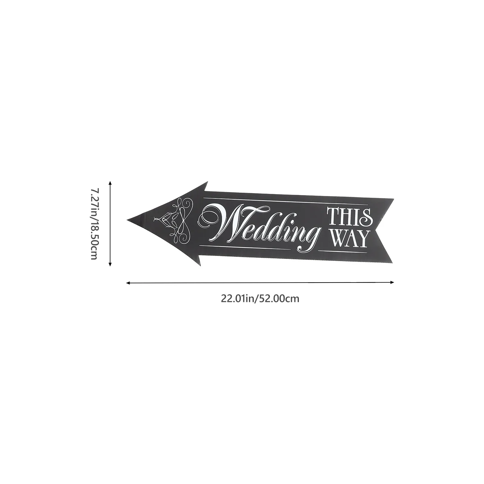 1Set Wedding Directional Yard Sign Classical Arrow Shape Solid Sturdy Garden Stake Romantic Outdoor Wedding Party Decor Welcome view 6