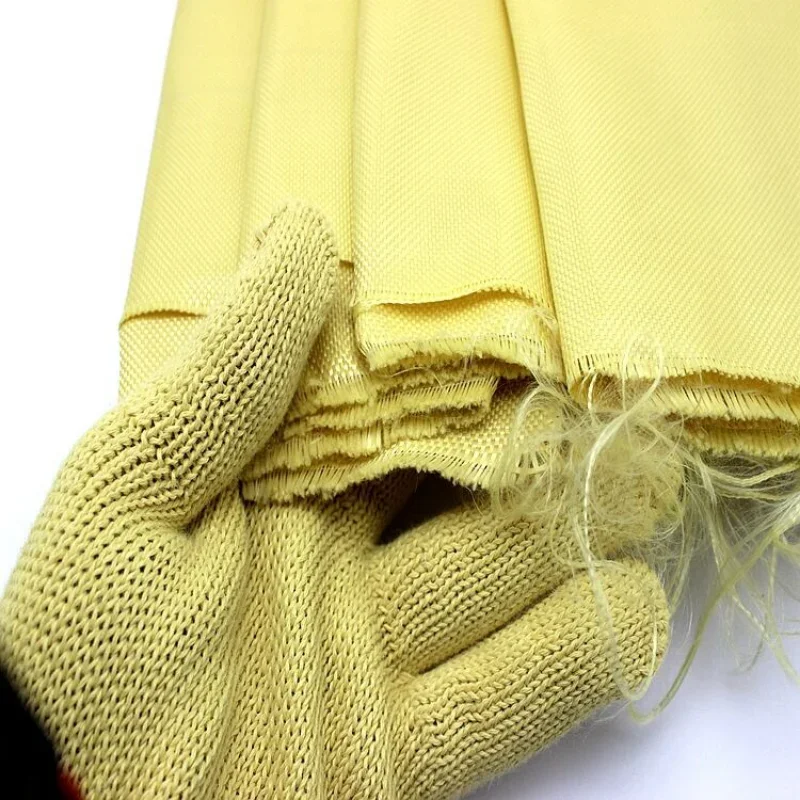 1m Width Yellow Color Plain Kevlar Fabric Aramid Fiber Cloth Bulletproof Fabric for DIY Sewing Clothing Vest Jacket