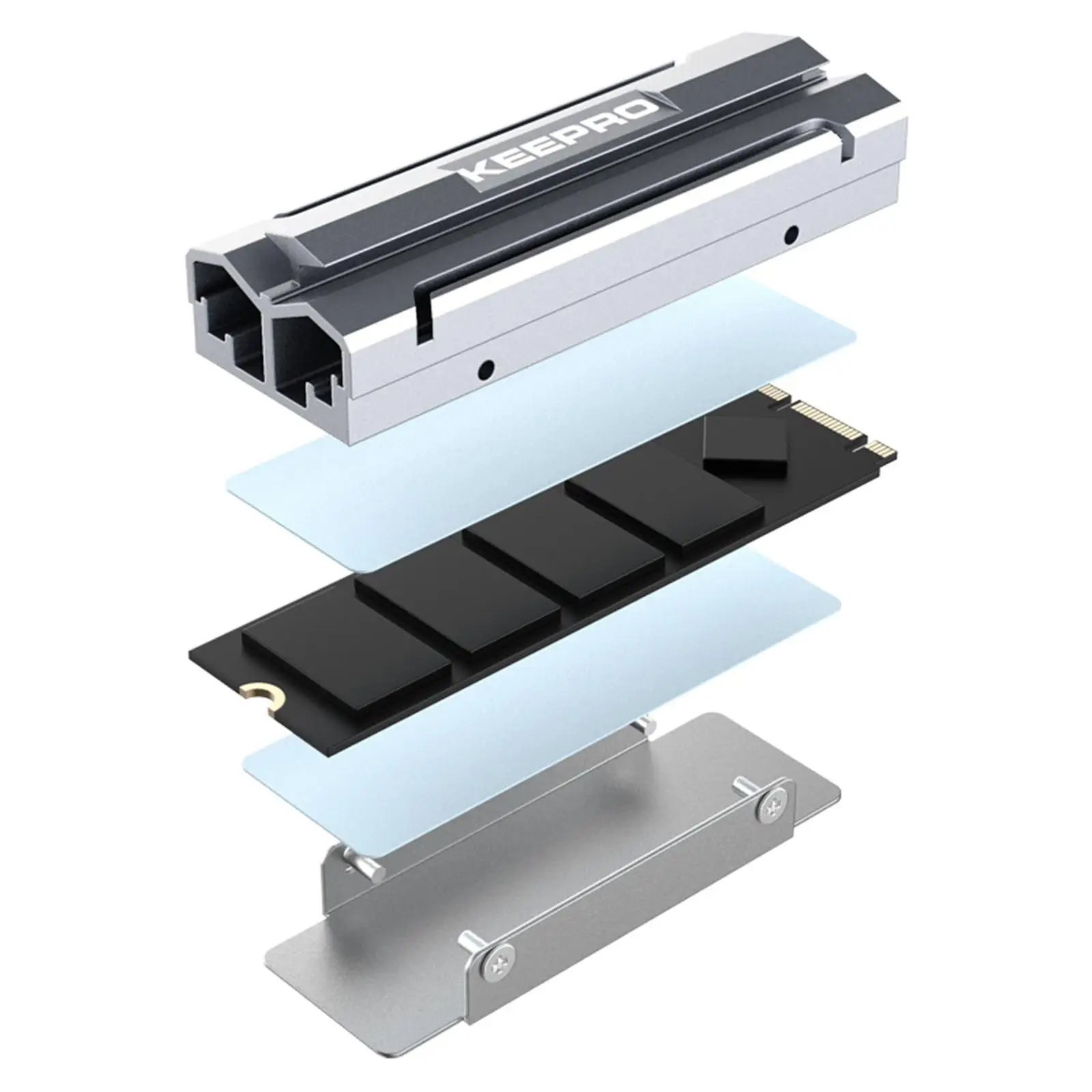 MK-200 Aluminum Heatsinks Radiator CNC Processes for M.2 2280 SSD Laptop