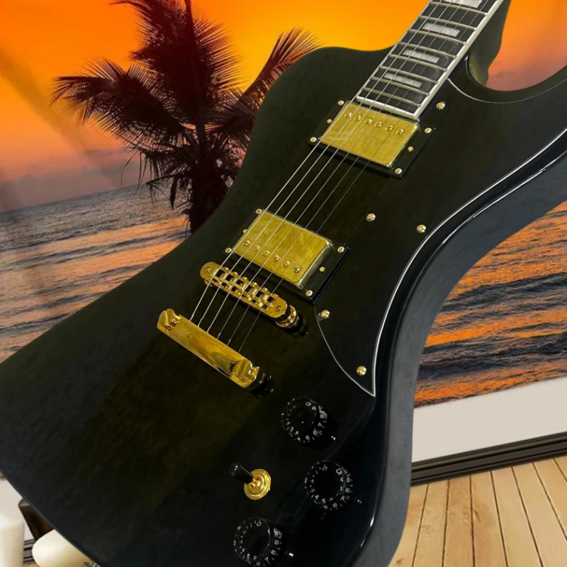 

6-string Black Firebird Gold Accessories Pickups 22 Frets The Low Frequency Is Rich Strong Appeal Electric Guitar Free Shipping