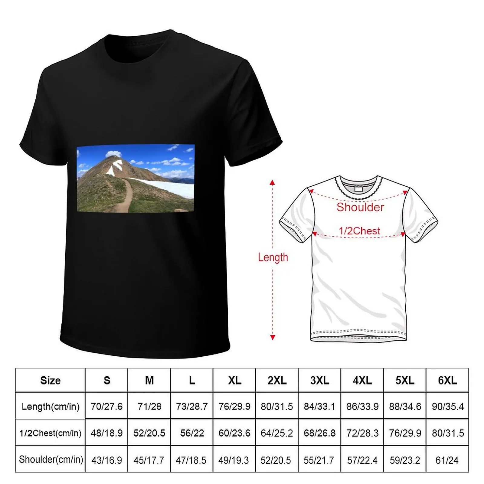 Panoramic view of Mount Sniktau II T-Shirt High Elasticity Sports Tee Shirt