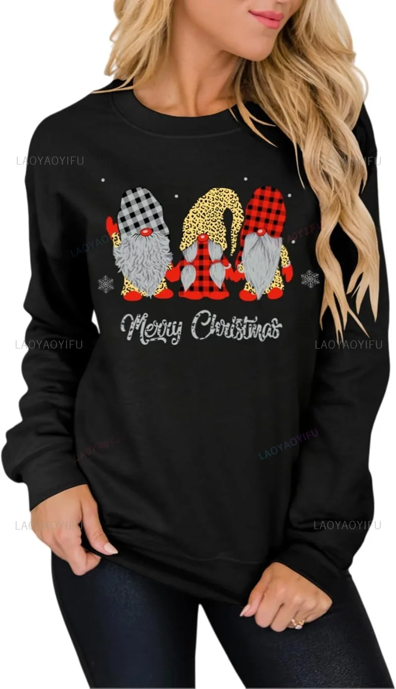 Santa Sweater Funny Christmas Hoodies Santa Claus Sweatshirt Thermal Shirt Graphic Sweatshirt Women Clothing Man Clothing Jumper
