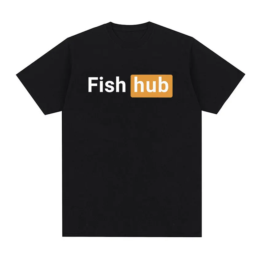 Funny Fish Diagram Meme Graphic T Shirt Men Women Retro High Quality Fashion T-shirts Tops Casual 100% Cotton Oversized T-shirt image 3