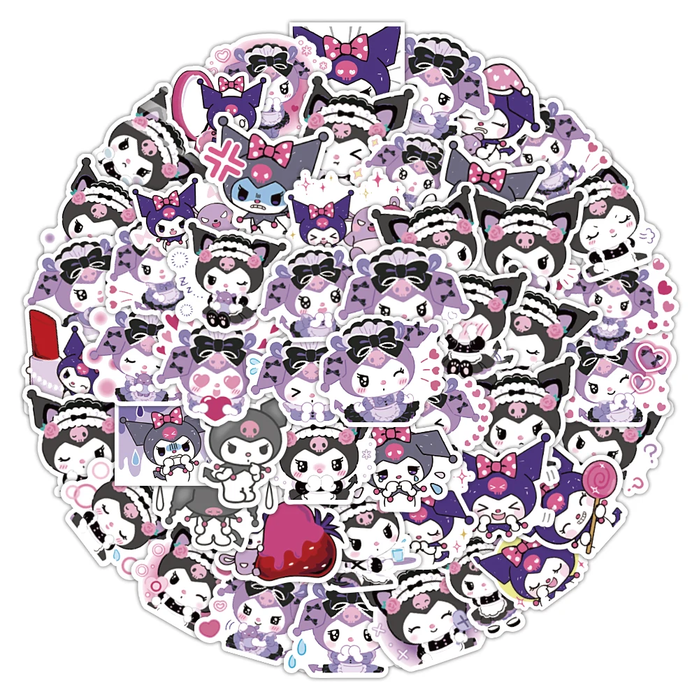 

120pcs Non-repeating Cute Sanrio Kuromi Children’s DIY Graffiti Stickers