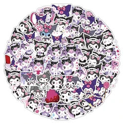 Cute Sanrio Kuromi Graffiti adesivos para crianças, não repetindo, DIY, 120pcs