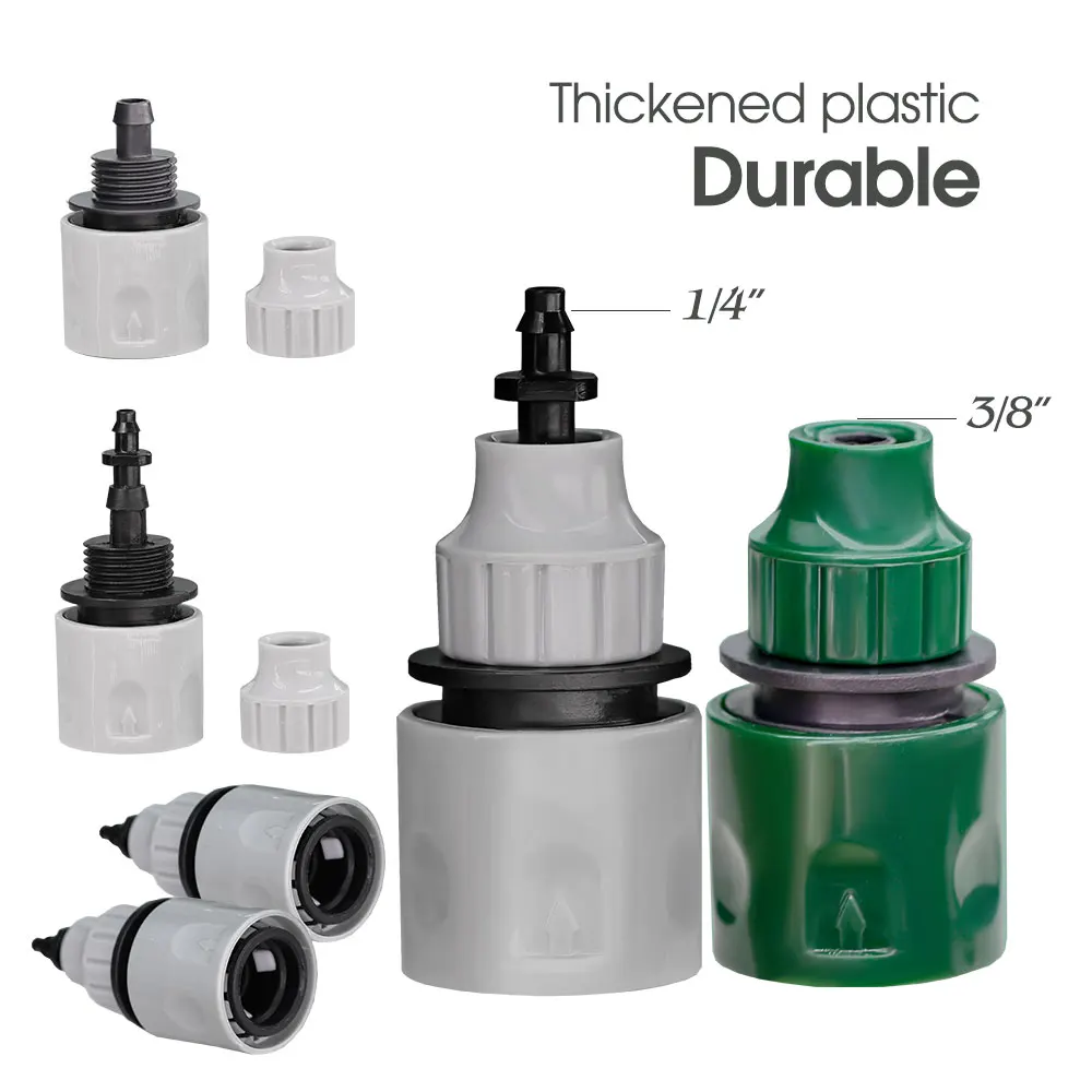 Garden Hose Tap Quick Connecters for 16mm Nipple Coupling Adapter 1/4'' 3/8'' Drip Irrigation Tube Fittings Watering Pipe Joints