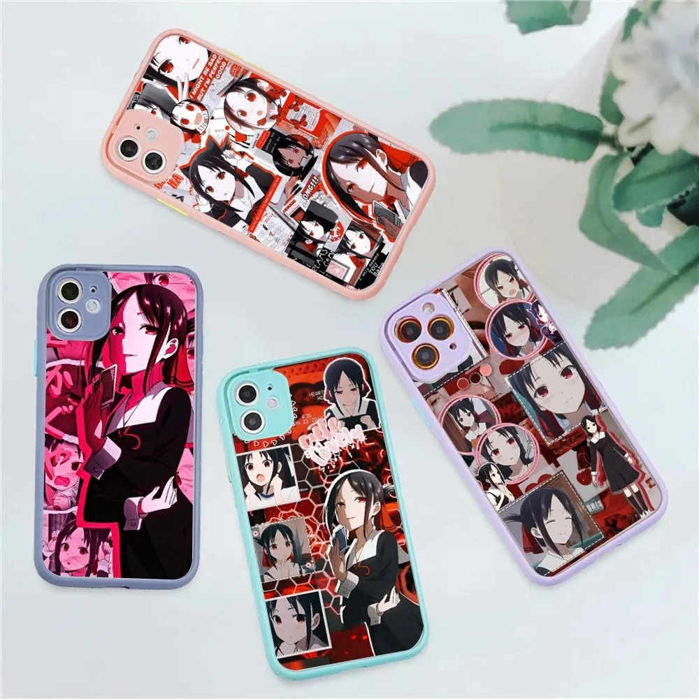 Kaguya Sama Love is War Phone Case for iPhone 14 11 12 13 Mini Pro Max 8 7 Plus X XR XS MAX Translucent Matte Cover