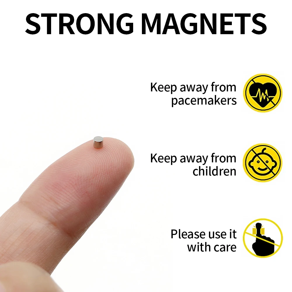 2x2mm Round Super Strong Neodymium Magnet N35 Powerful Magnetic NdfeB Permanent Refrigerator Magnet imanes DIY
