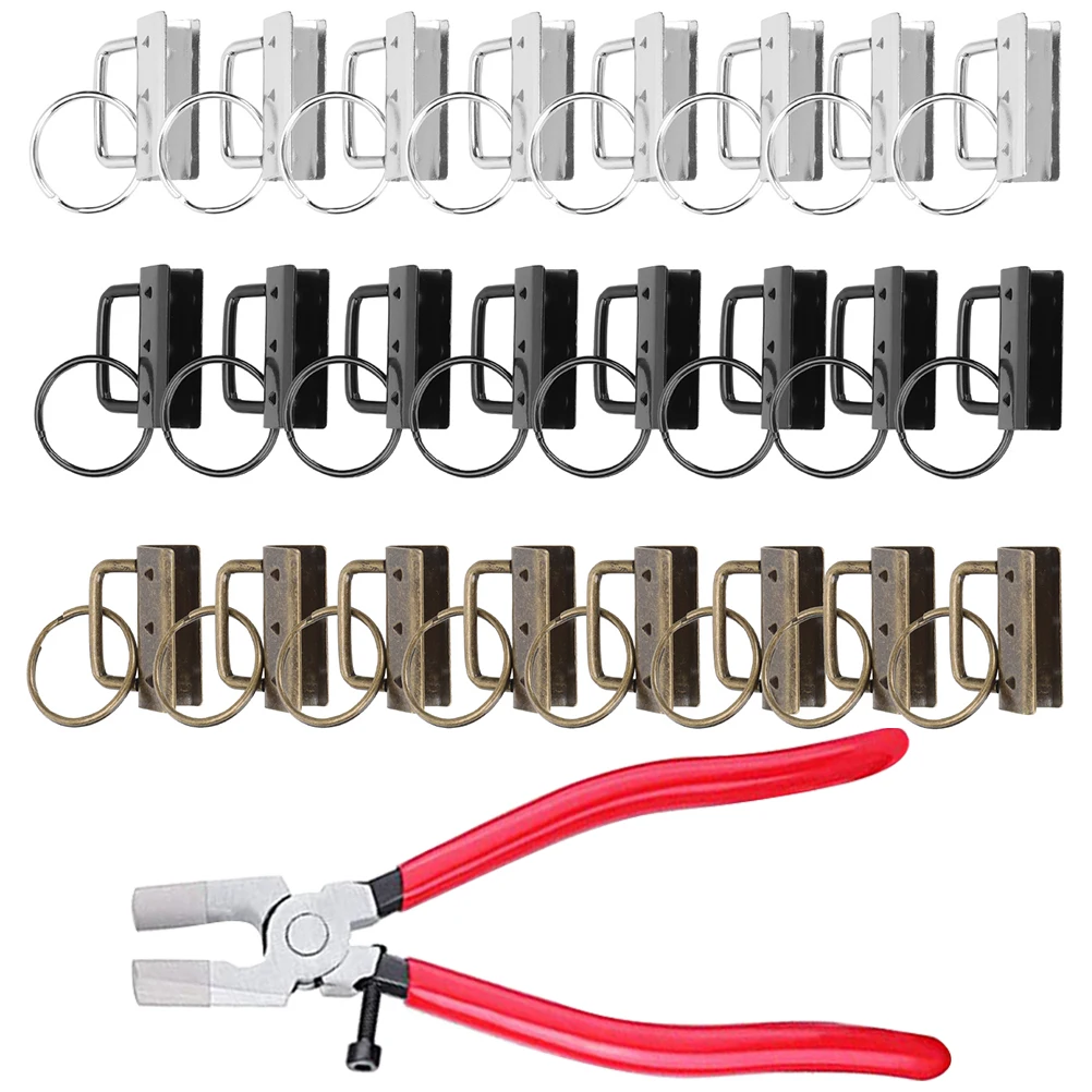 

1 set 32mm Metal Keychains Tail Clips Key Ring Hardware DIY Accessories Wristlet Fob Clasp Jewelry Making Supplies